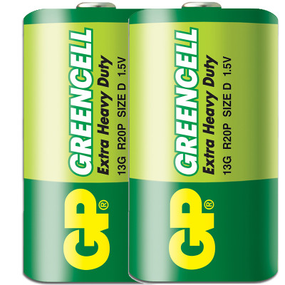 Gp 13G R20 Greencell D (Büyük) Boy 2Li Çinko Karbon Pil Gp 13G R20 Greencell D (Büyük) Boy 2Li Çinko Karbon Pil